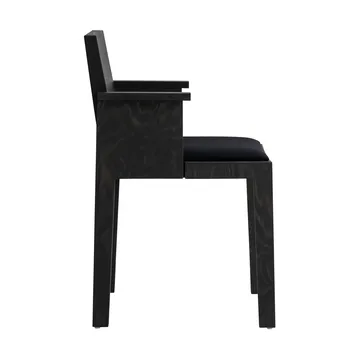 016 Maasto Dining Armchair πολυθρόνα τραπεζαρίας - Μαύρη βαμμένη πεύκη, επενδεδυμένο κάθισμα μαύρο - Vaarnii