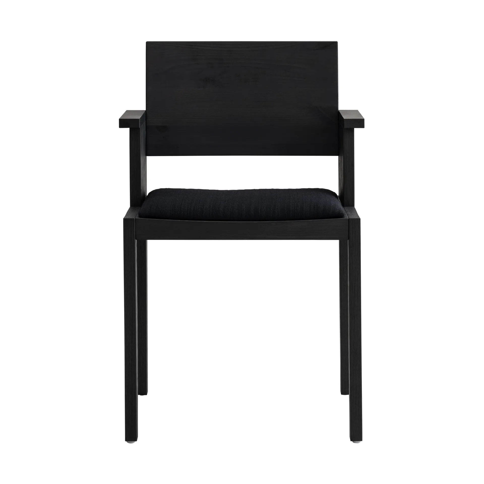 016 Maasto Dining Armchair πολυθρόνα τραπεζαρίας, Μαύρη βαμμένη πεύκη, επενδεδυμένο κάθισμα μαύρο Vaarnii