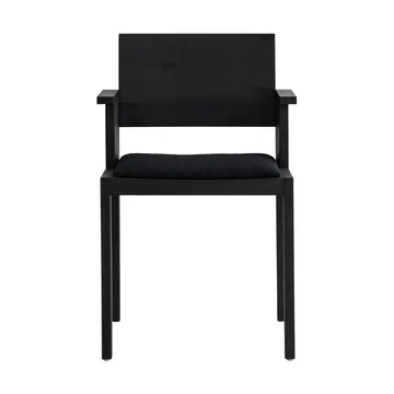 016 Maasto Dining Armchair πολυθρόνα τραπεζαρίας - Μαύρη βαμμένη πεύκη, επενδεδυμένο κάθισμα μαύρο - Vaarnii