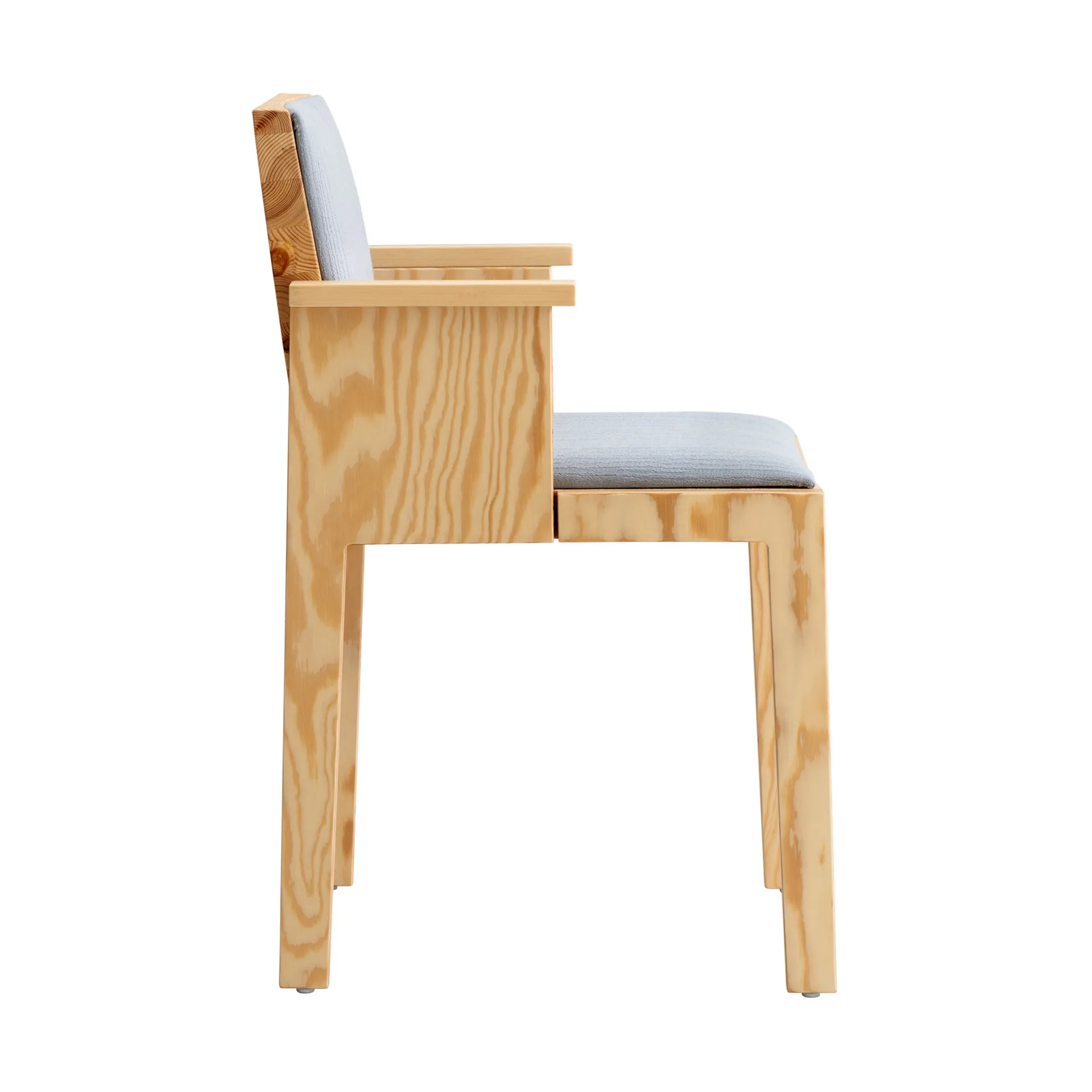 016 Maasto Dining Armchair πολυθρόνα τραπεζαρίας, Ματ λαδωμένο κερωμένο πεύκο, επενδεδυμένο μπροστά γκρι Vaarnii