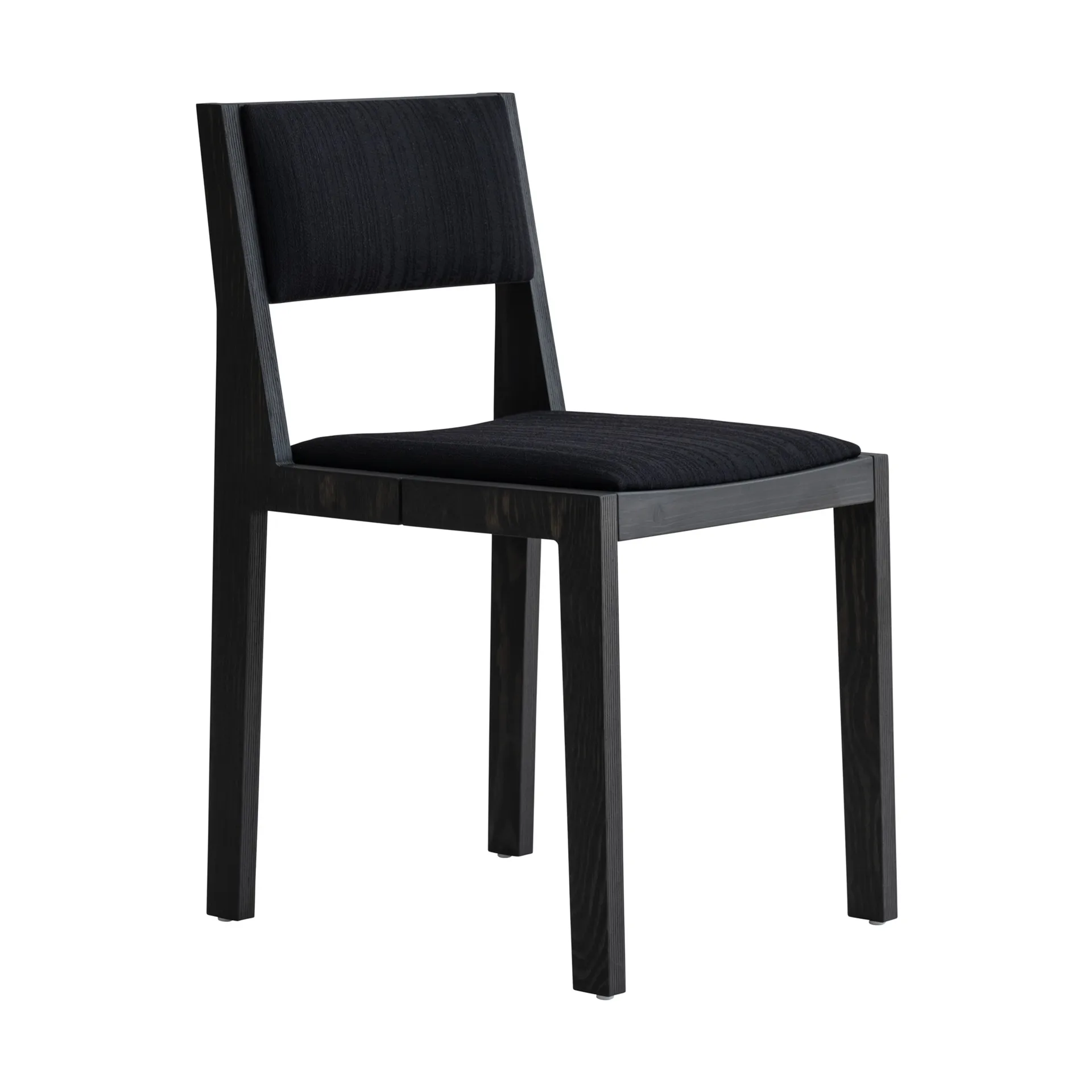 016 Maasto Dining Chair καρέκλα, Μαύρο-βαμμένο πεύκο, επενδεδυμένο μπροστινό μέρος σε μαύρο Vaarnii