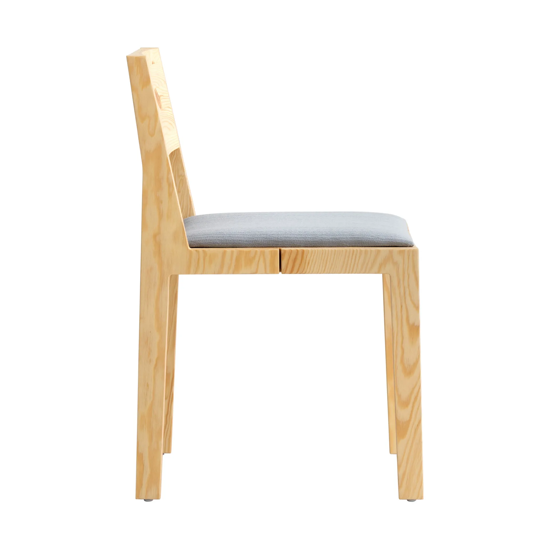 016 Maasto Dining Chair καρέκλα, Ματ ελαιωμένο κερωμένο πεύκο, επενδεδυμένο κάθισμα γκρι Vaarnii