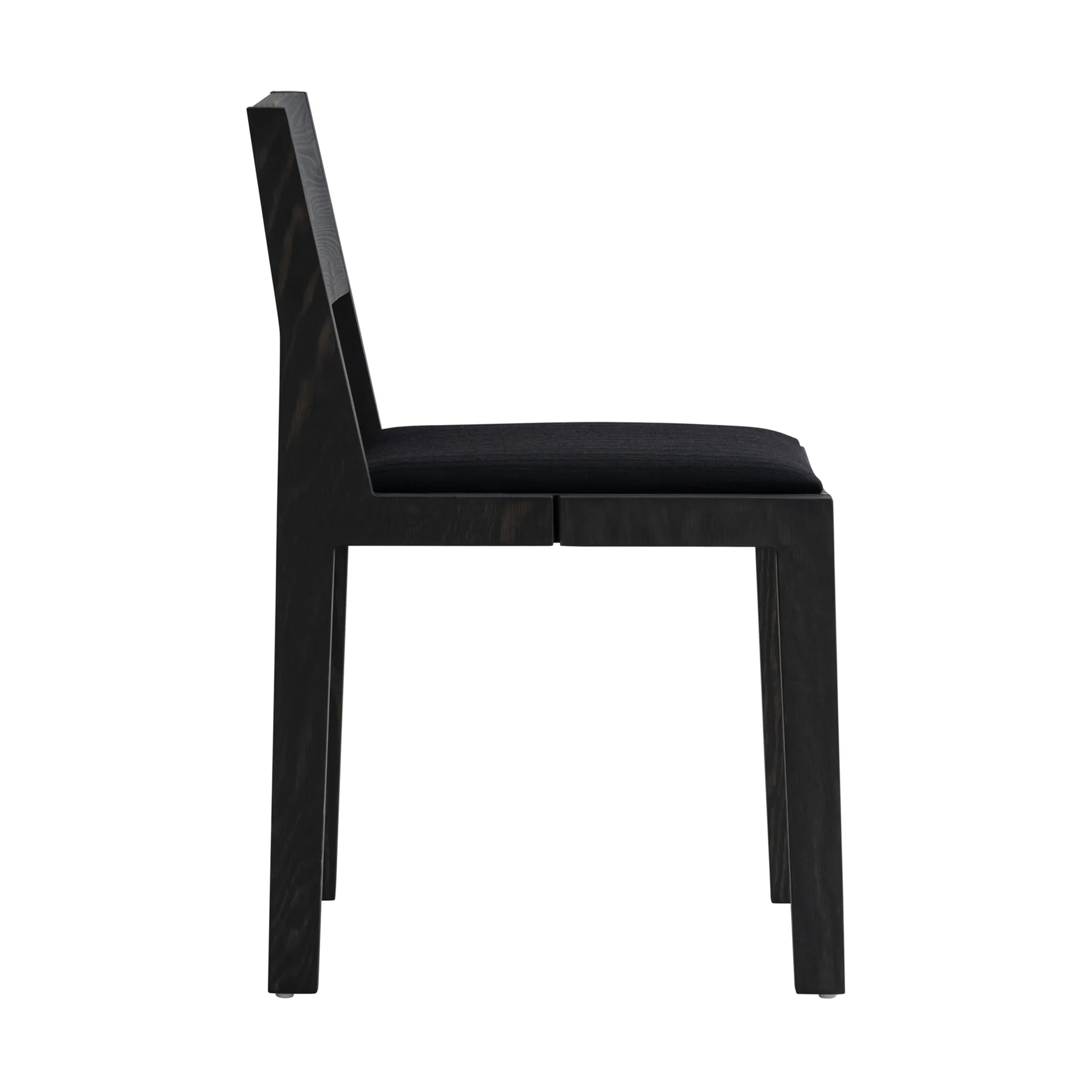 016 Maasto Dining Chair καρέκλα, Μαύρη βαμμένη πεύκη, επενδεδυμένο κάθισμα μαύρο Vaarnii