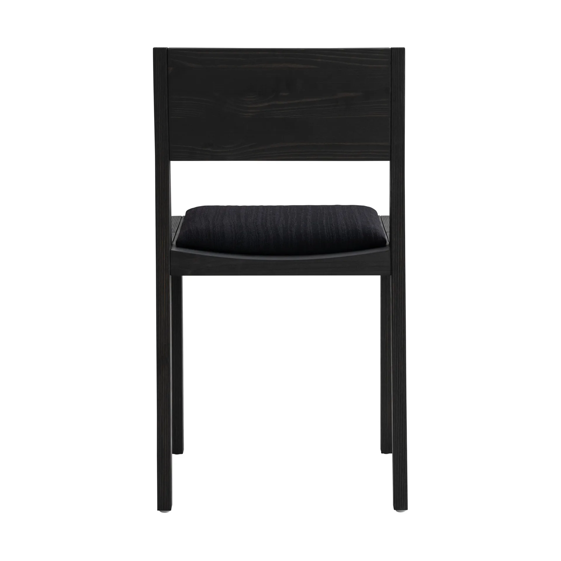 016 Maasto Dining Chair καρέκλα, Μαύρη βαμμένη πεύκη, επενδεδυμένο κάθισμα μαύρο Vaarnii