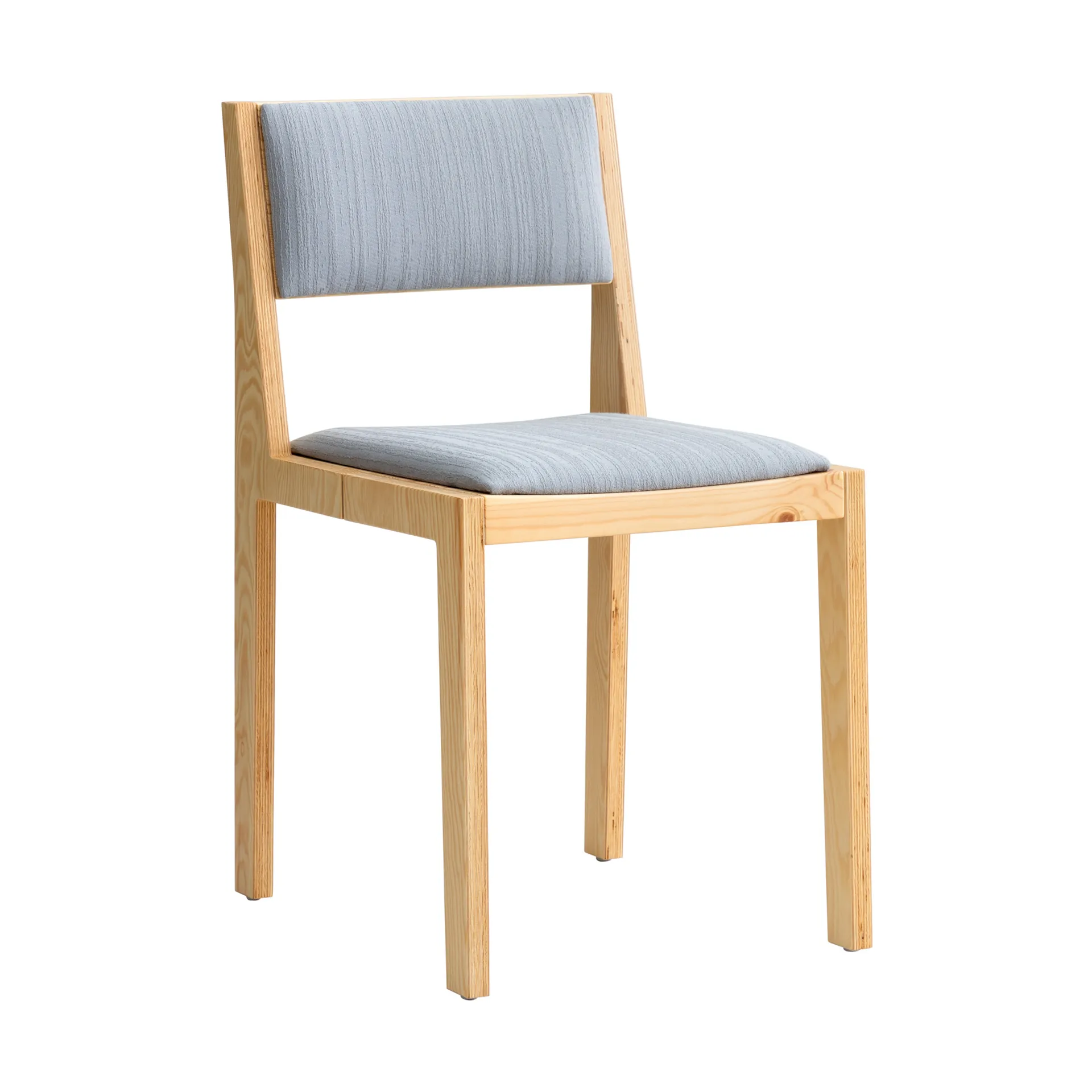 016 Maasto Dining Chair καρέκλα, Ματ λαδωμένο κερωμένο πεύκο, επενδεδυμένο μπροστά γκρι Vaarnii
