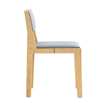 016 Maasto Dining Chair καρέκλα - Ματ λαδωμένο κερωμένο πεύκο, επενδεδυμένο μπροστά γκρι - Vaarnii