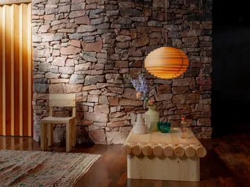 1002 Hans Pendant κρεμαστό φωτιστικό - Ματ λαδωμένο κερωμένο πεύκο, XL Ø70 cm - Vaarnii