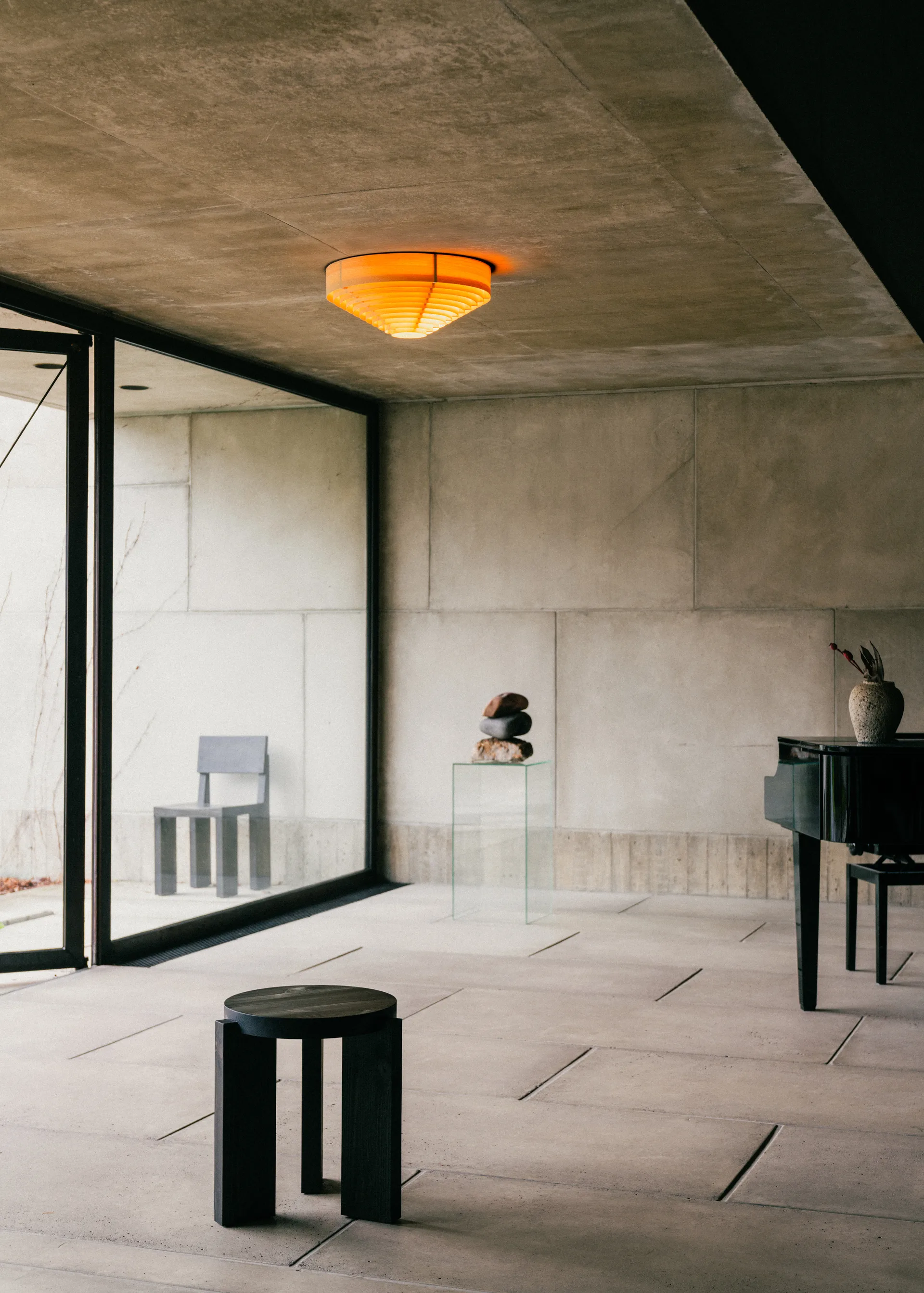 1005 Hans Ceiling Light πλαφονιέρα, Ματ ελαιωμένο με κερί πεύκο, Ø42 cm Vaarnii