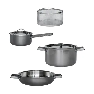 Επαγγελματικό σετ κατσαρολών, Blacksteel - συσκευασία 4 τεμαχίων - Vargen & Thor