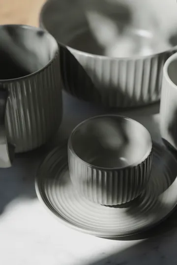 Duga φλιτζάνι εσπρέσο με πιατάκι 4-pack - Λευκό, αμμόχρωμο, ανθρακί, μαύρο - Vargen & Thor