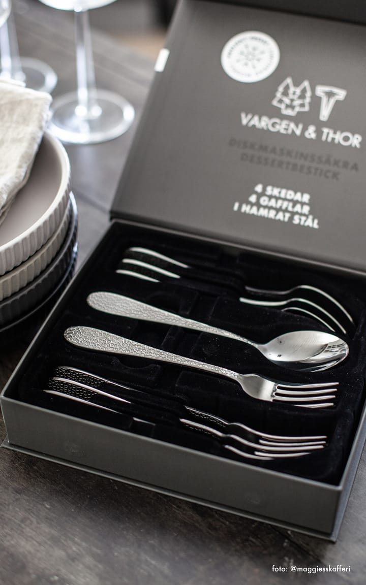 Frost dessert/μαχαιροπίρουνα για ορεκτικό 8 τεμάχια, Onyx Vargen & Thor