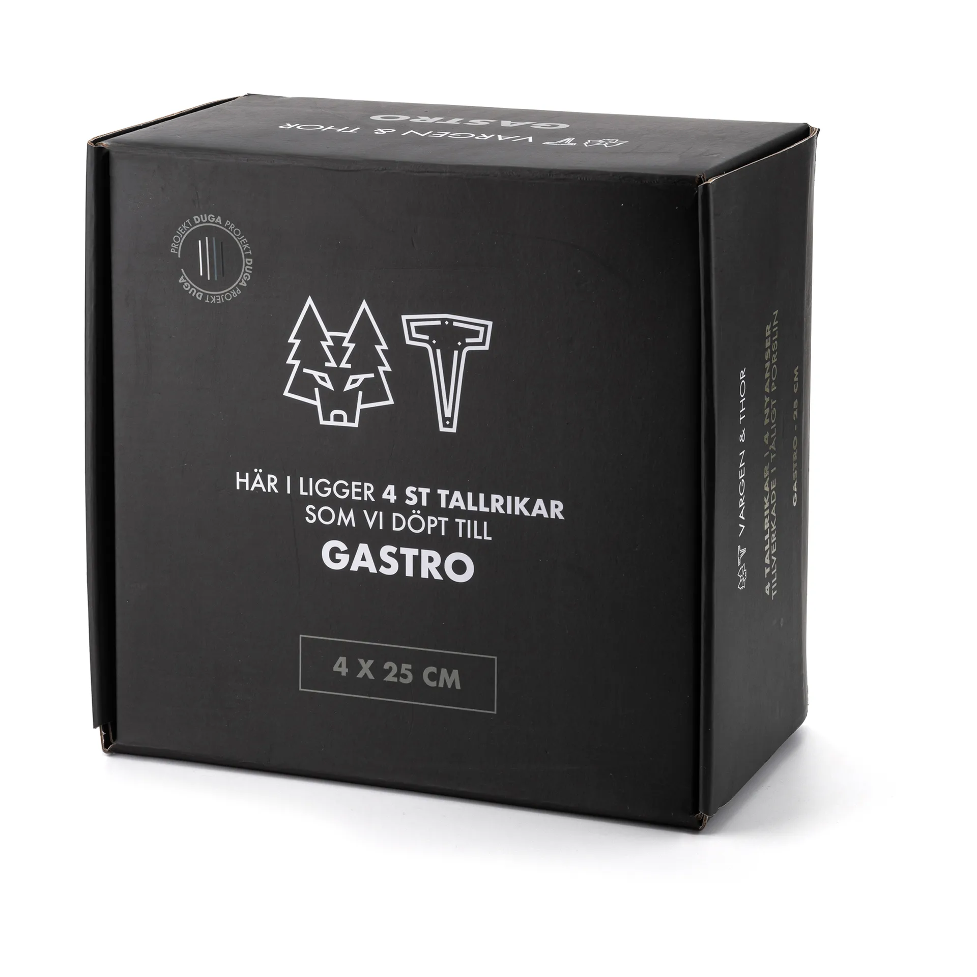 Πιάτο, Gastro, Ø25 εκ, συσκευασία 4 τεμαχίων, Λευκό, γκρι της άμμου, ανθρακίτης, μαύρο Vargen & Thor