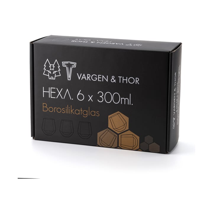 Ποτήρι, Hexa, 300 ml συσκευασία 6 τεμαχίων, Διαφανές Vargen & Thor