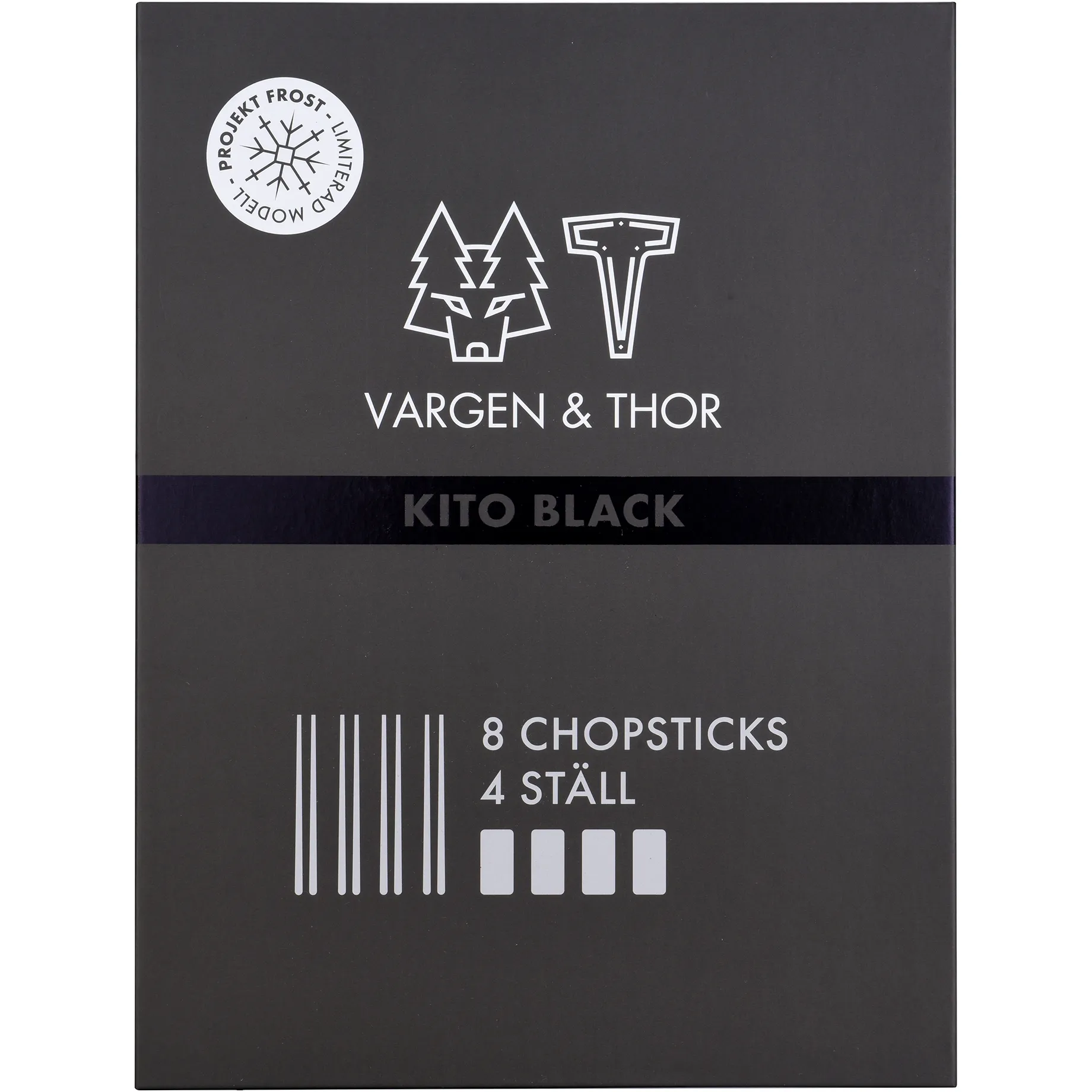 Kito Chopsticks Συσκευασία 4 τεμαχίων , Μαύρο Vargen & Thor
