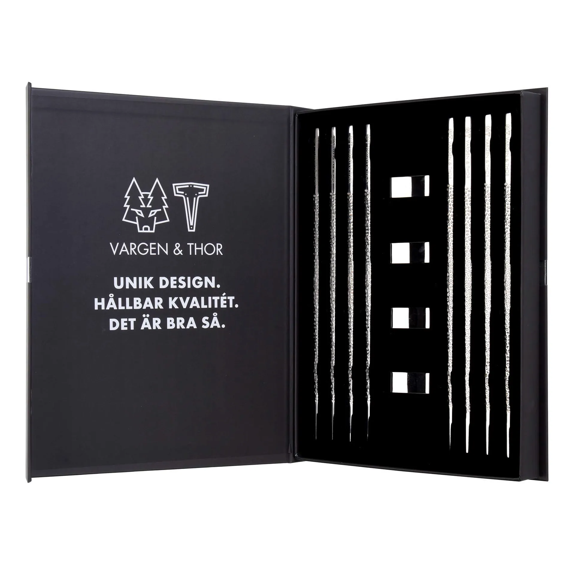 Kito Chopsticks Συσκευασία 4 τεμαχίων , Ασημί Vargen & Thor