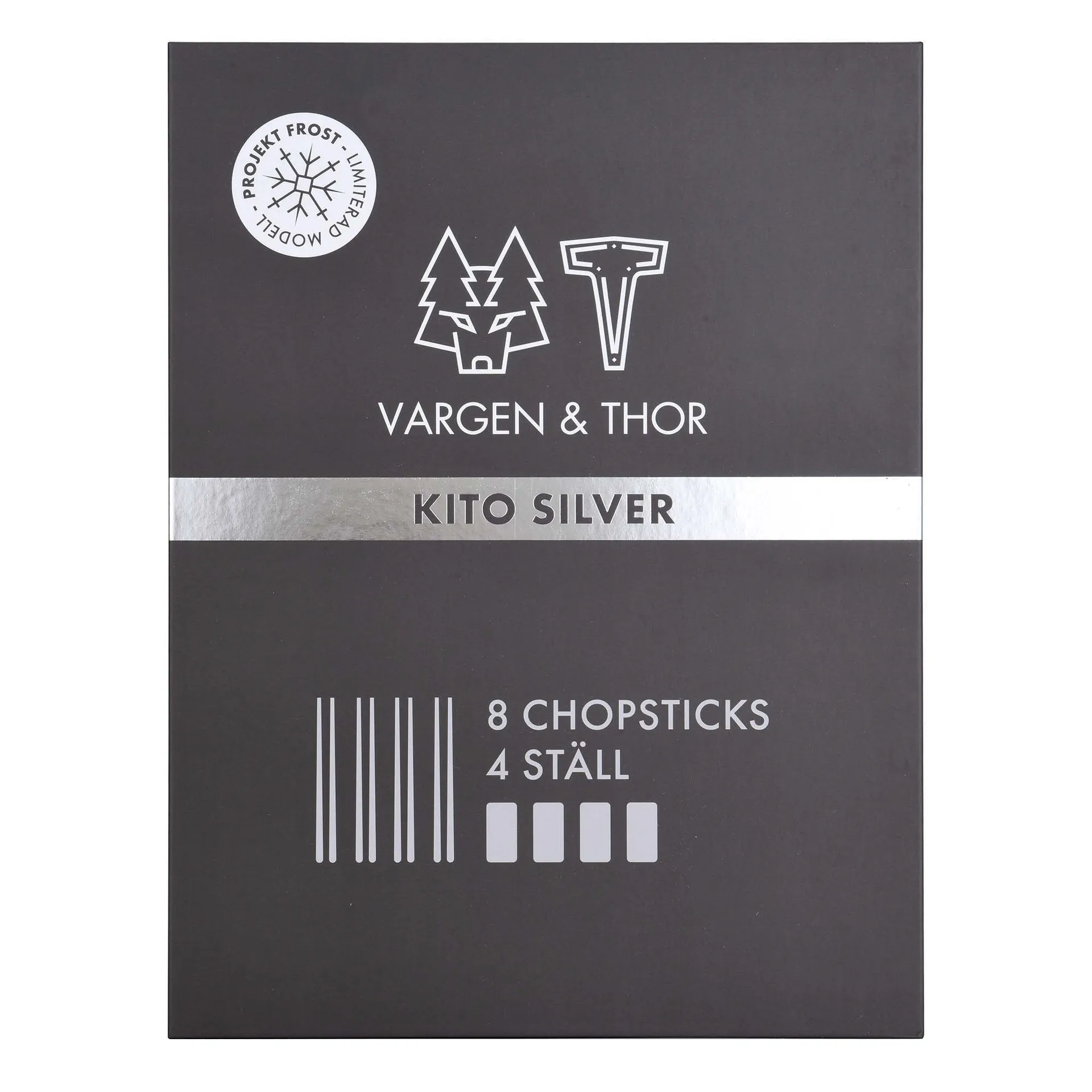 Kito Chopsticks Συσκευασία 4 τεμαχίων , Ασημί Vargen & Thor