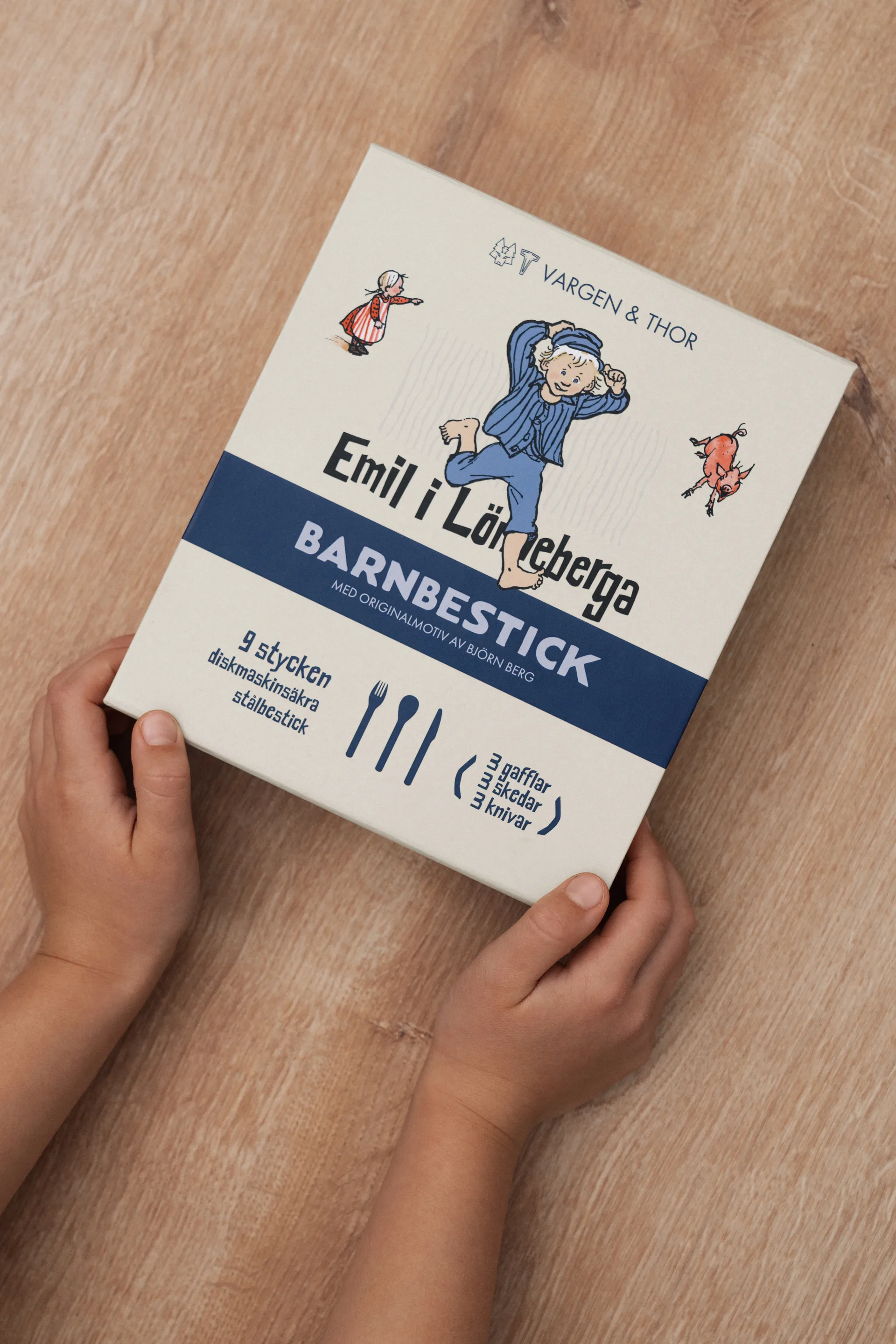 Παιδικά μαχαιροπίρουνα Lupo Emil 9 τεμαχίων, Ασήμι Vargen & Thor