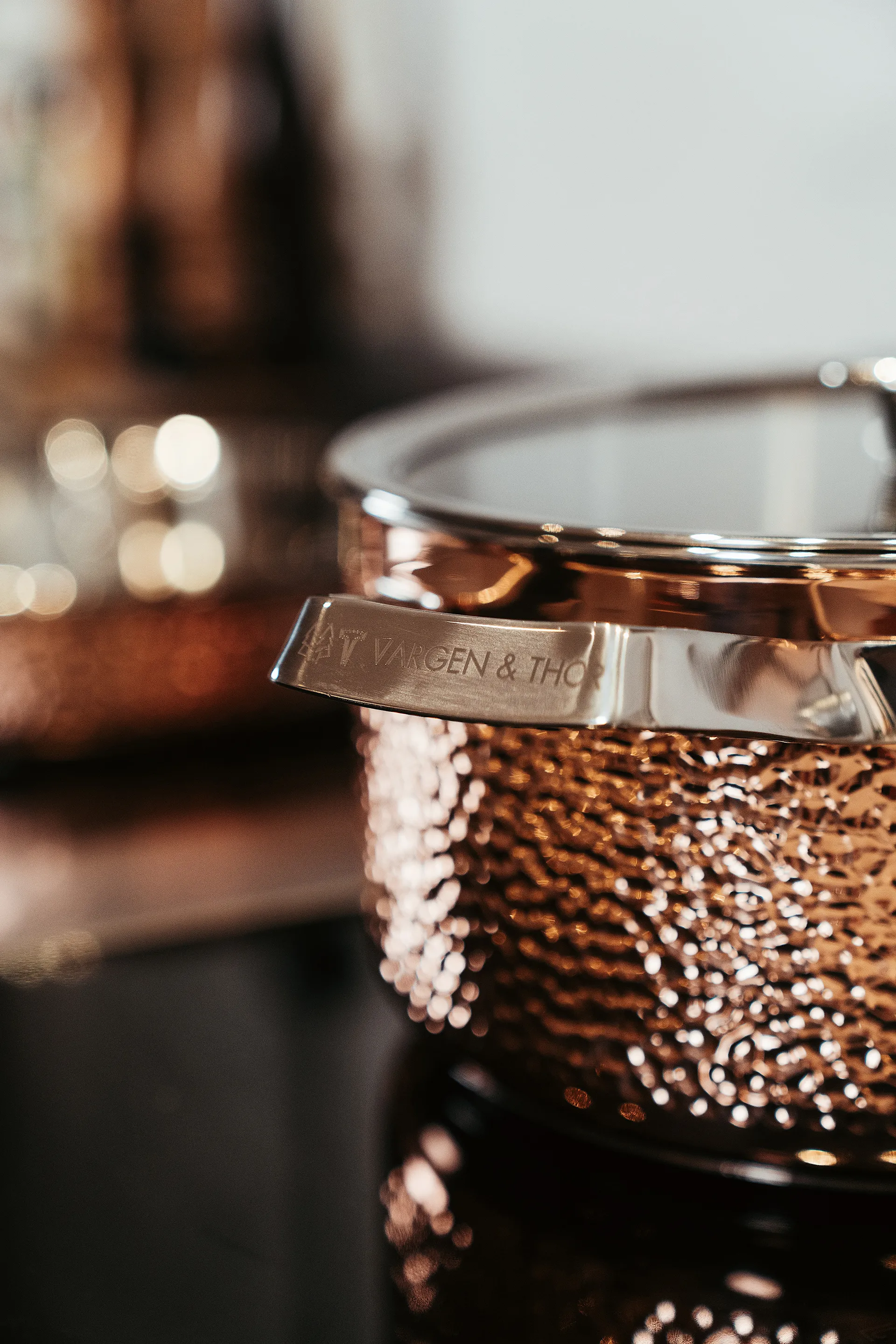 Mjölner hammered χάλκινη κατσαρόλα με καπάκι, Miranda. 4 L Vargen & Thor