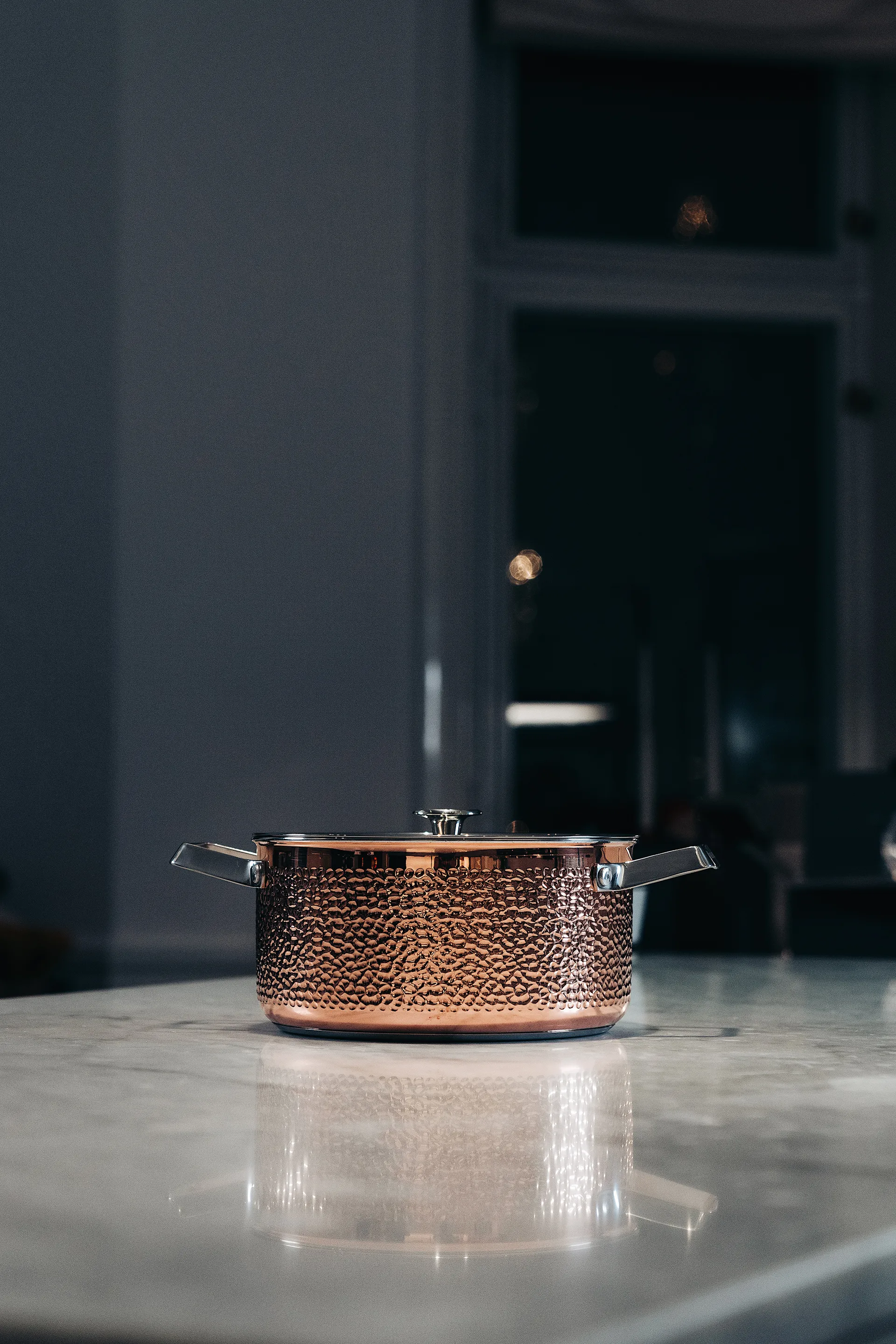 Mjölner hammered χάλκινη κατσαρόλα με καπάκι, Miranda. 4 L Vargen & Thor