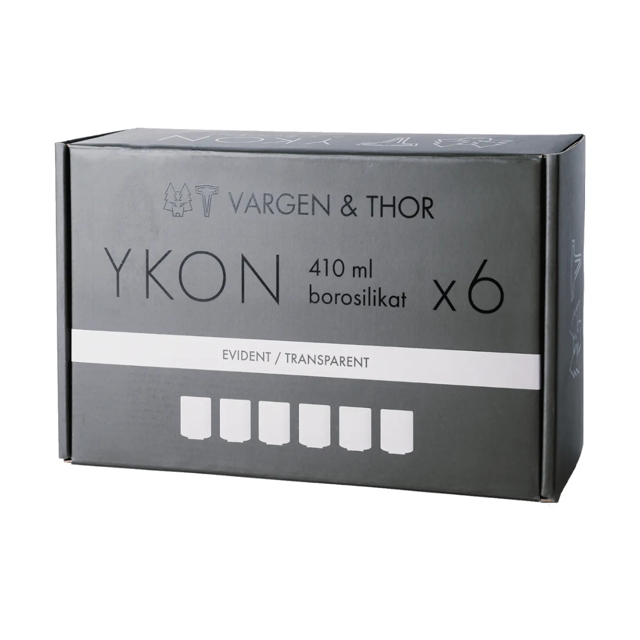 Ποτήρια YKON 6-pack 41 cl, Evident transparent Vargen & Thor
