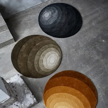 Luna χαλί Ø 120 cm - σκούρο πράσινο - Verpan