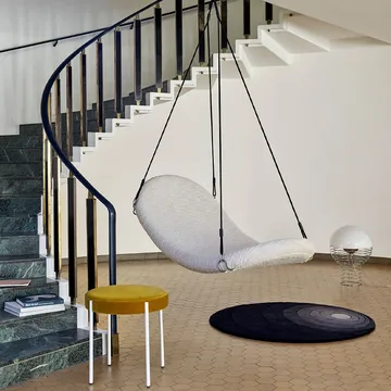 Στρογγυλό χαλί, Luna - Σκούρα άμμος, 120 εκ - Verpan