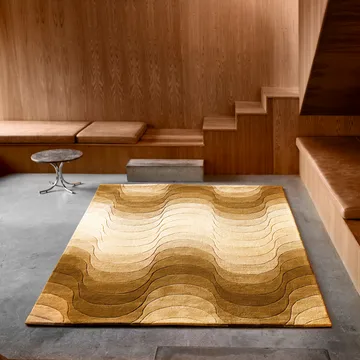 Wave χαλί 170x240 cm - Κίτρινο - Verpan