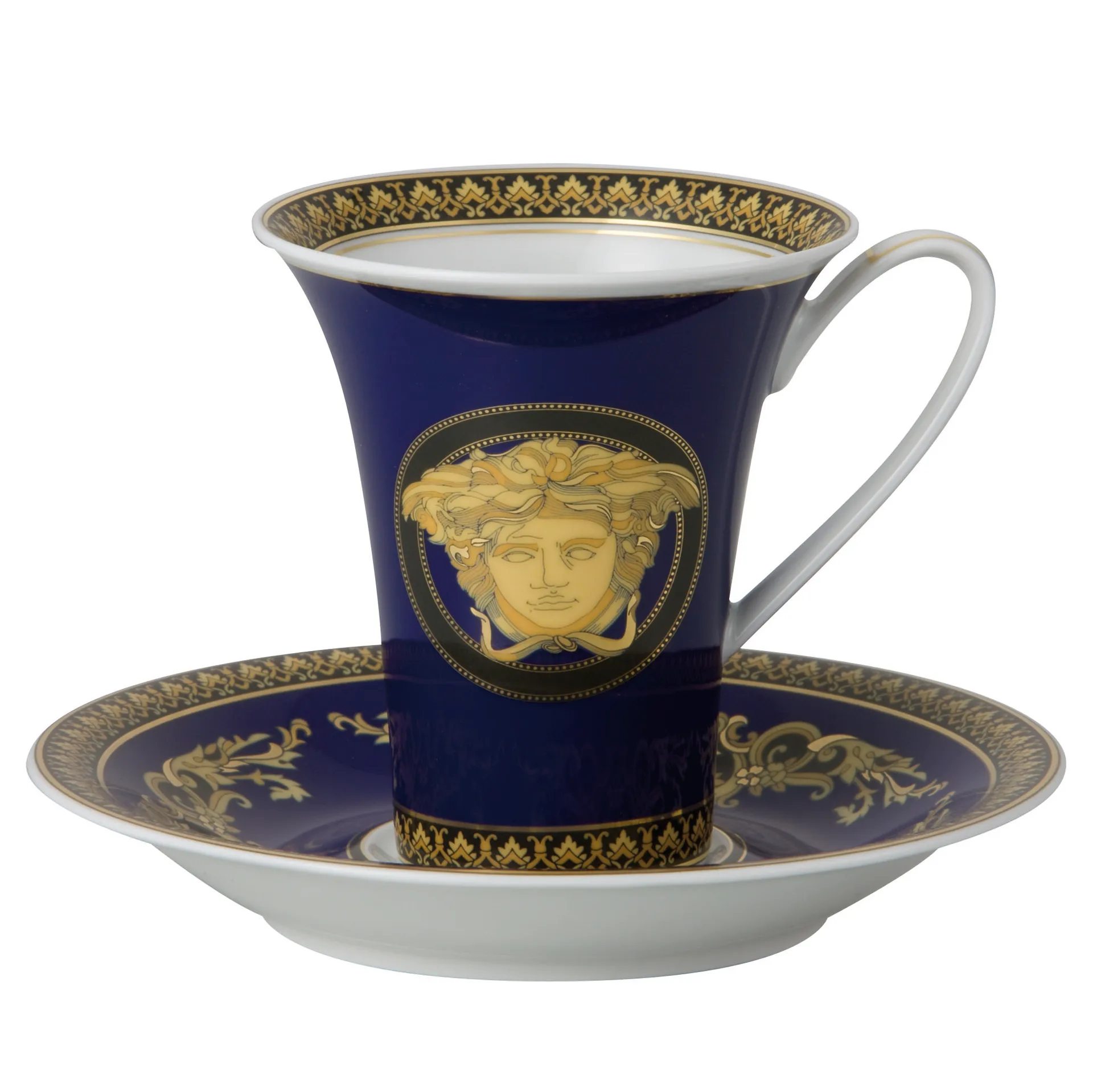 Versace Medusa Blue φλιτζάνι με πιατάκι, σετ Versace