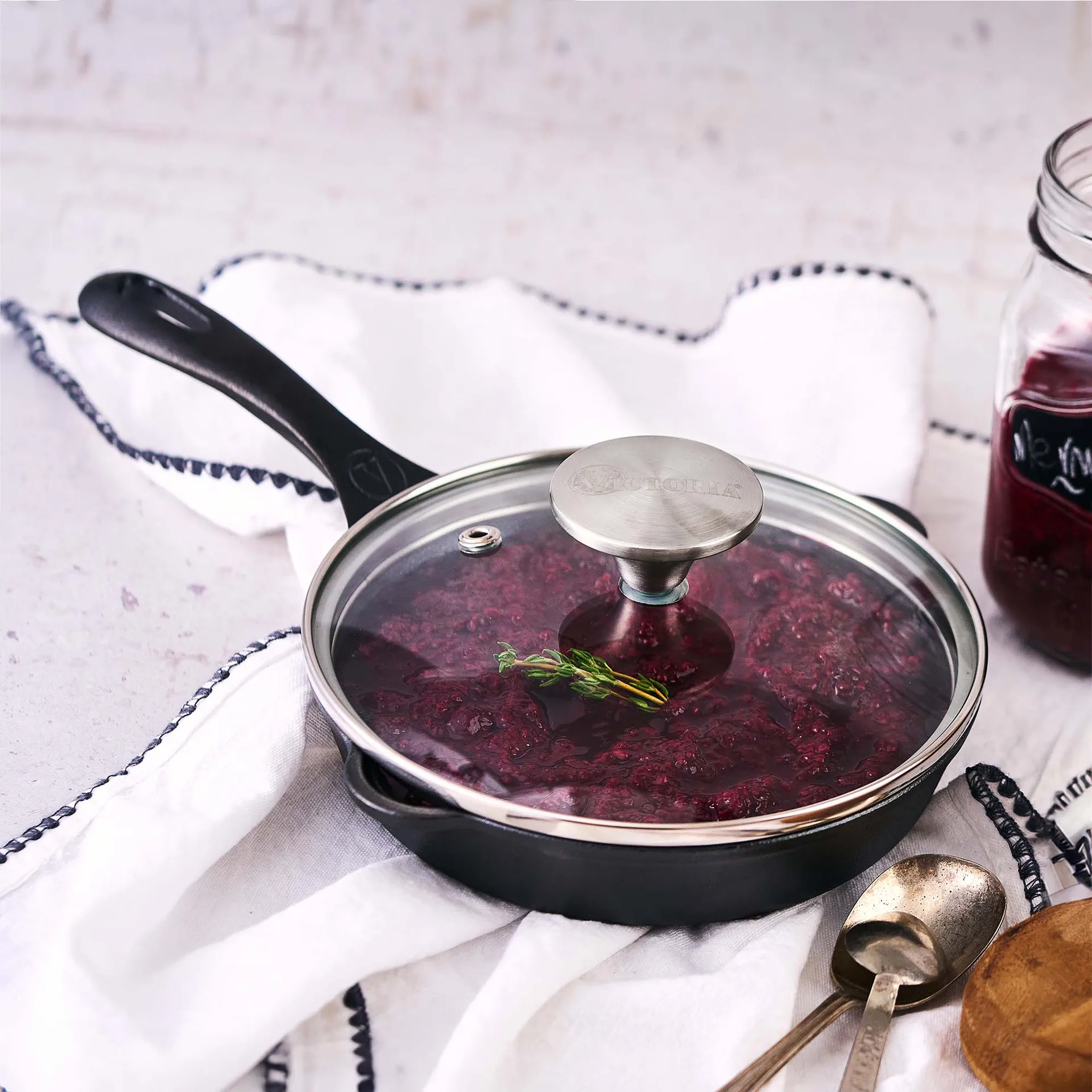 Γυάλινο καπάκι Victoria Ø16,5 cm, Ασήμι Victoria