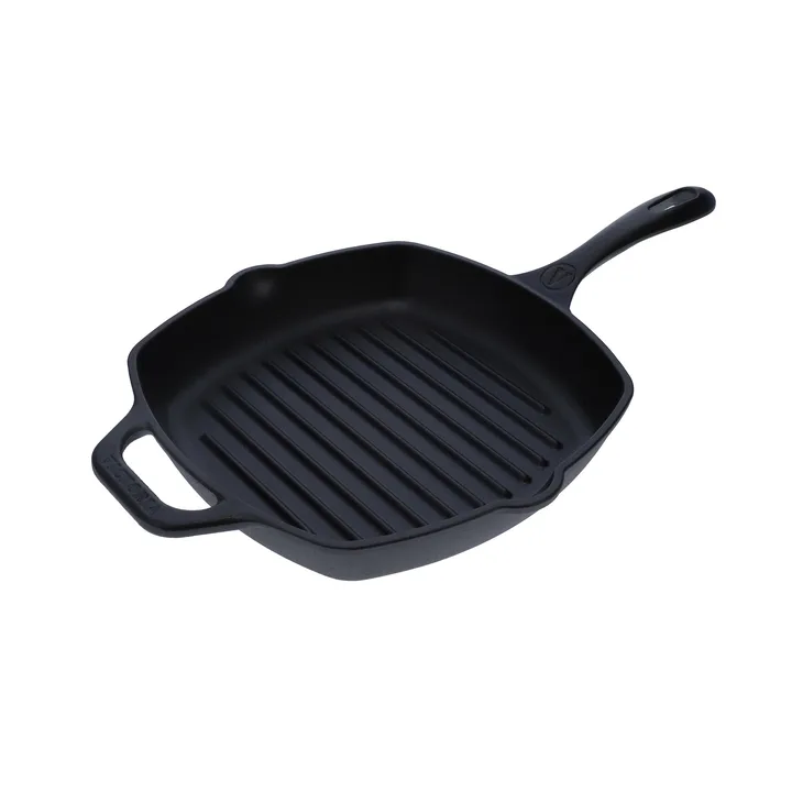 Victoria τετράγωνο τηγάνι γκριλ χυτοσίδηρο pre-seasoned - 44,1x28,4 εκ. - Victoria
