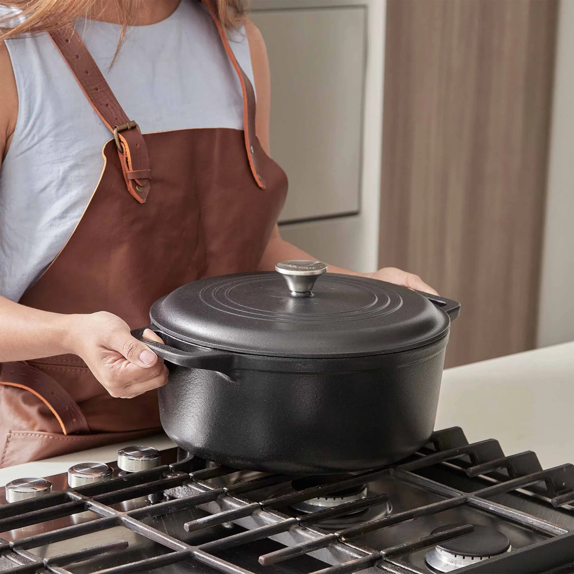 Κατσαρόλα Victoria από χυτοσίδηρο pre-seasoned, 6,6 L Victoria