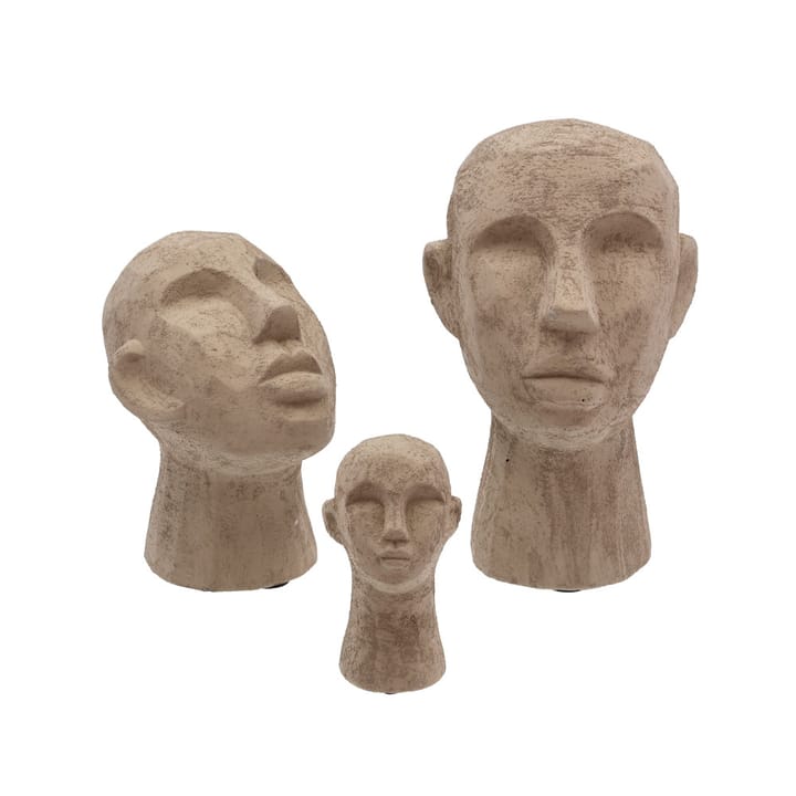 Διακοσμητικό γλυπτό Head , Γκρι-καφέ, μεγάλο Villa Collection