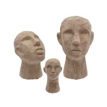 Διακοσμητικό γλυπτό Head  - grey/brown - small - Villa Collection
