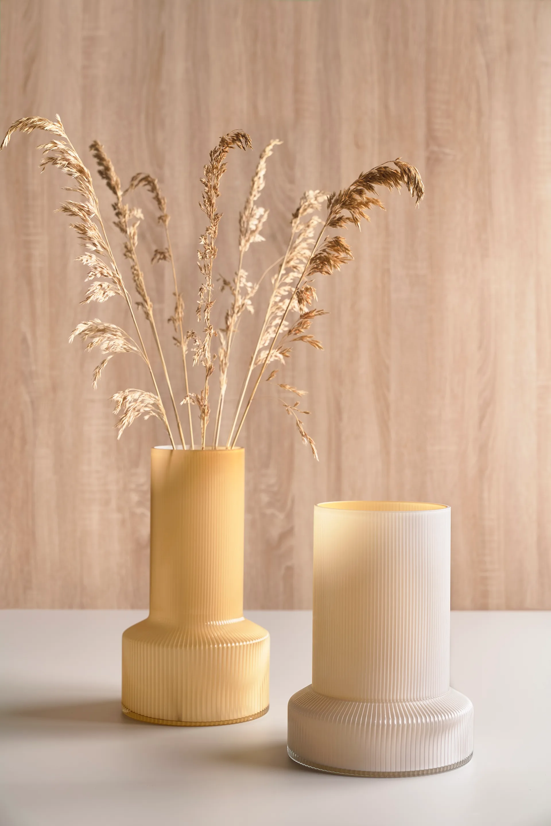 Hvils γυάλινο βάζο Ø21 εκ, Λευκό Villa Collection