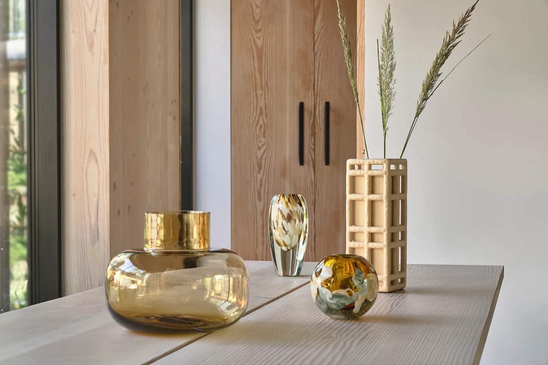 Βάζο, Lyng, 11x11x30 εκ, Άμμος Villa Collection