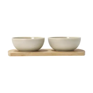 Shoku δίσκος από μπαμπού με 2 μπολ. - Beige - Villa Collection