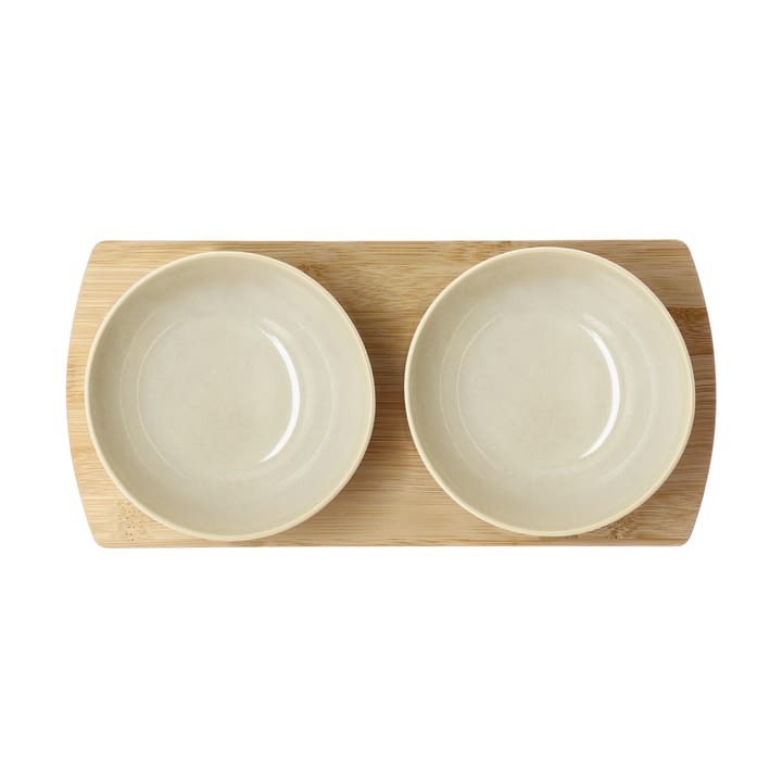 Shoku δίσκος από μπαμπού με 2 μπολ., Beige Villa Collection