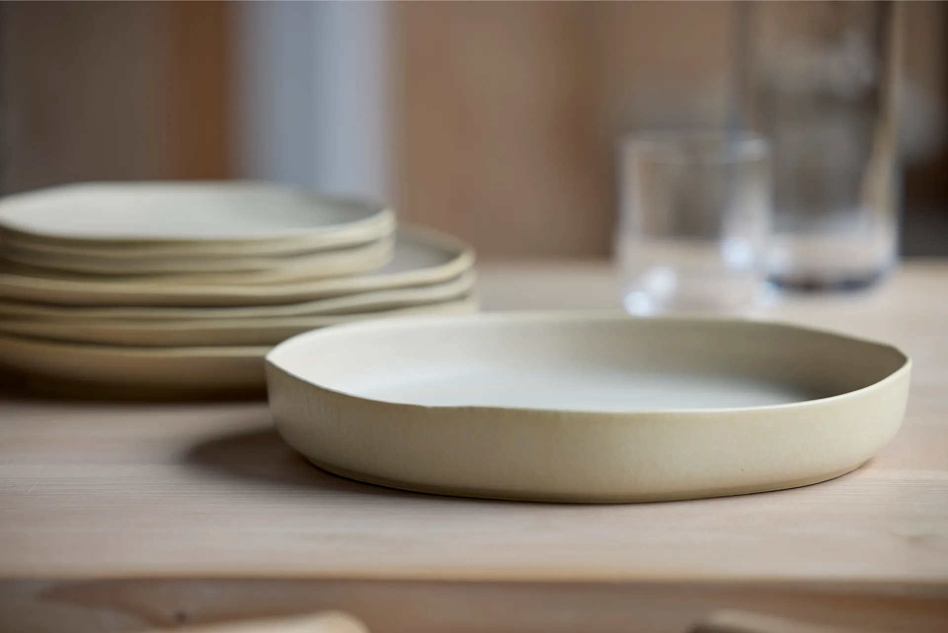 Shoku δίσκος σερβιρίσματος Ø28 εκ., Beige Villa Collection