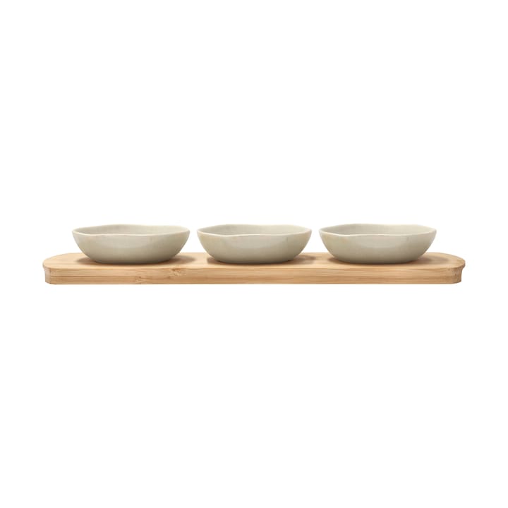 Shoku δίσκος από μπαμπού με 3 μπολ - Beige - Villa Collection