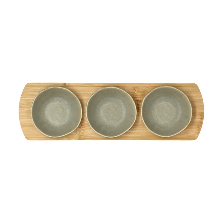 Shoku δίσκος από μπαμπού με 3 μπολ, Pure Green Villa Collection