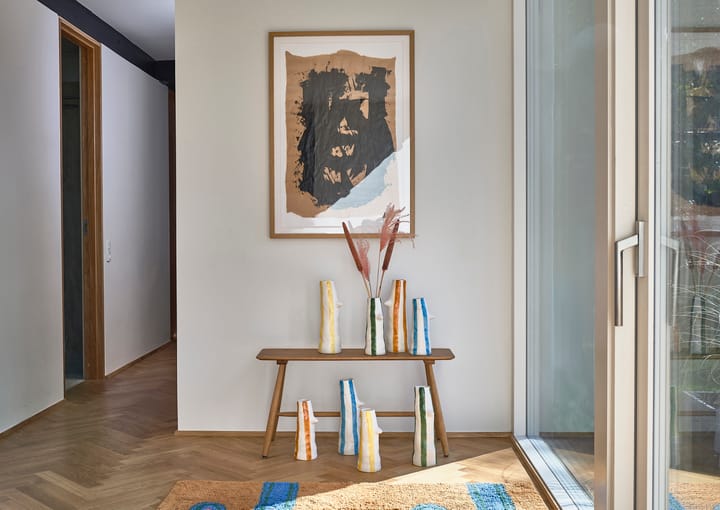 Βάζο, Styles, με στόμιο και βλεφαρίδες 26 εκ, Καφέ Villa Collection