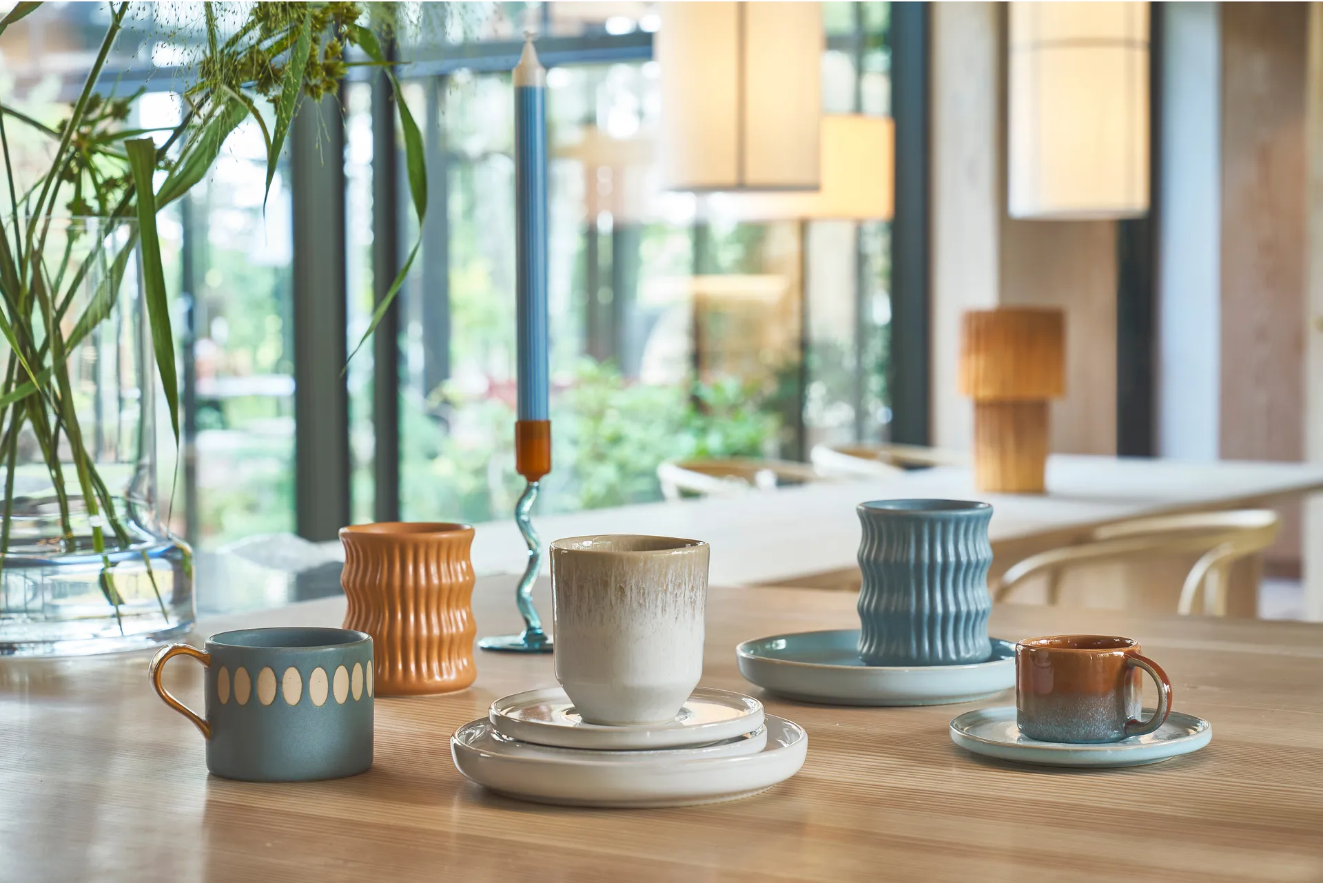 Κούπα Styles με ραβδωτό σχέδιο 30 cl, σετ 2 τεμαχίων, Blue Villa Collection