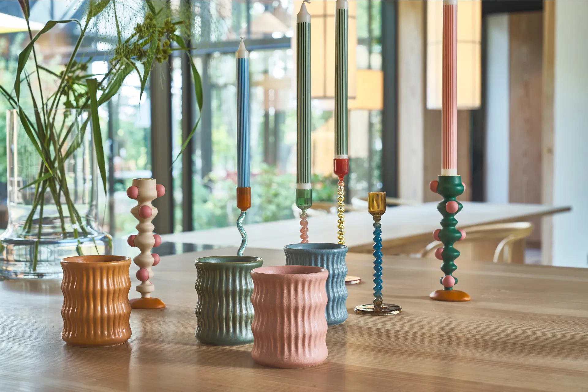 Κούπα Styles με ραβδωτό σχέδιο 30 cl, σετ 2 τεμαχίων, Green Villa Collection