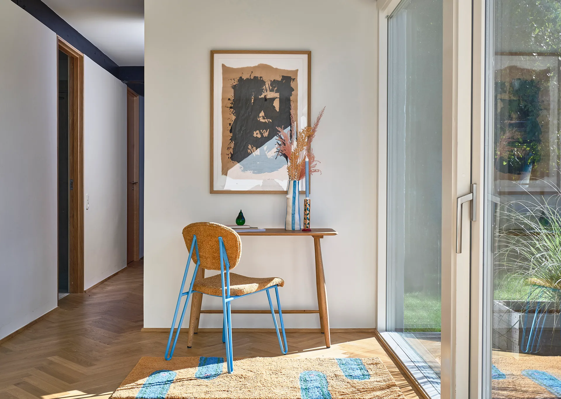 Βάζο, Styles, με στόμιο και βλεφαρίδες 34 εκ, Μπλε Villa Collection