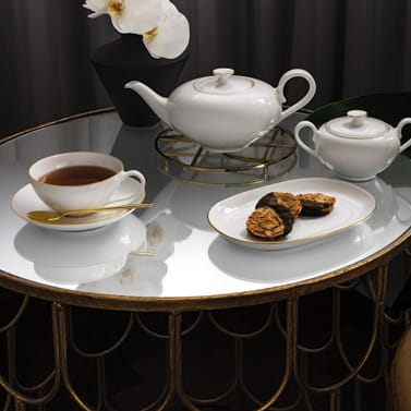 Anmut Gold πιατάκι φλιτζανιού τσαγιού, Λευκό Villeroy & Boch