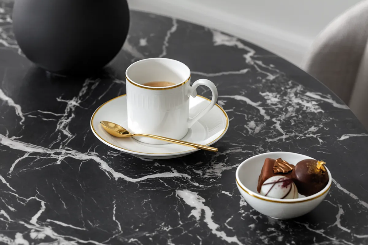 Château Septfστοtaines πιατάκι espresso Ø12.5 εκ, Άσπρο-χρυσό Villeroy & Boch