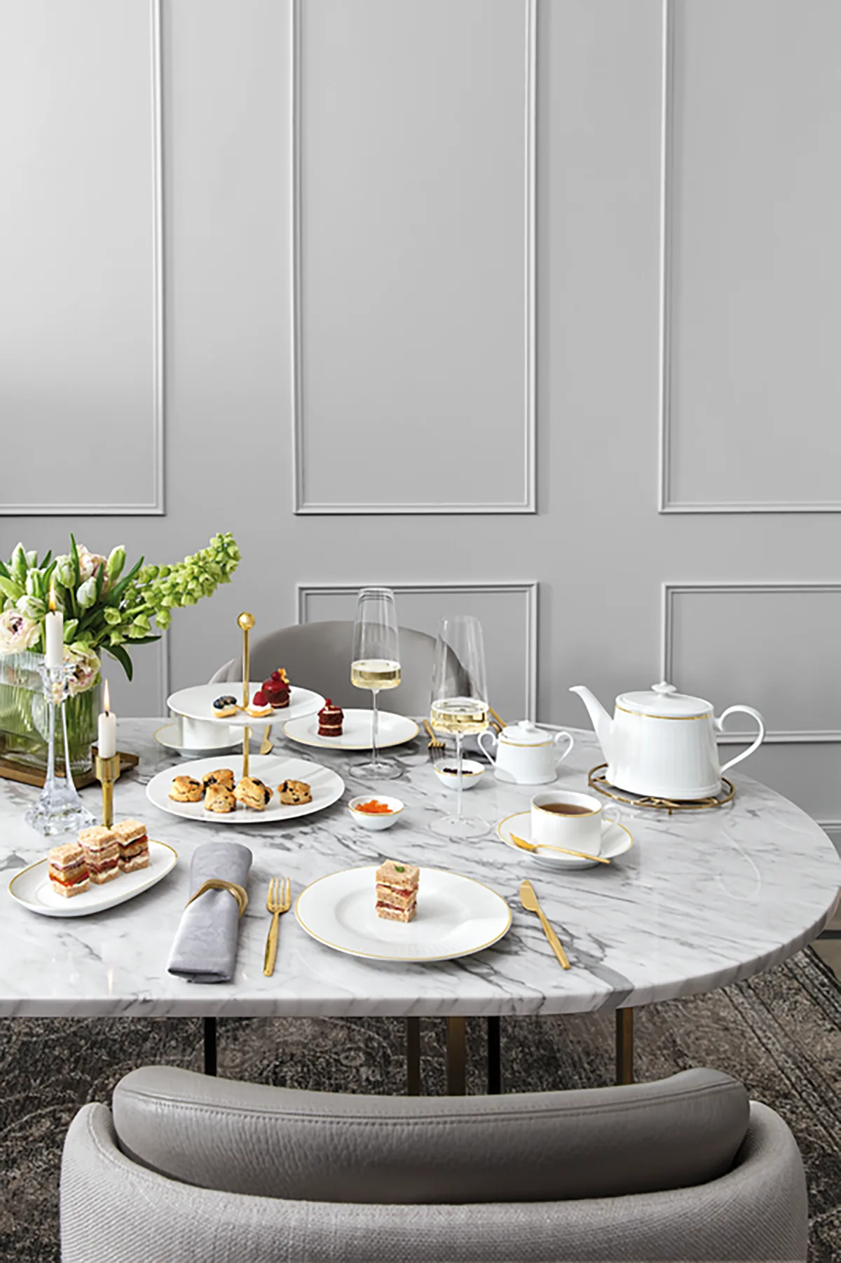 Château Septfστοtaines tea πιατάκι Ø16 εκ, Άσπρο-χρυσό Villeroy & Boch