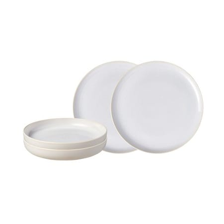 Σετ τραπεζομάντηλων Crafted cotton 4 τεμαχίων, White Villeroy & Boch