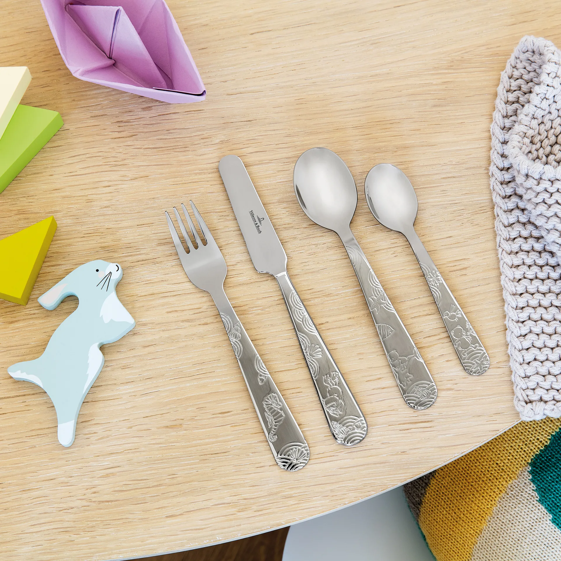 Happy as a Bear παιδικά μαχαιροπίρουνα 4 τεμάχια, Ανοξείδωτο ατσάλι Villeroy & Boch