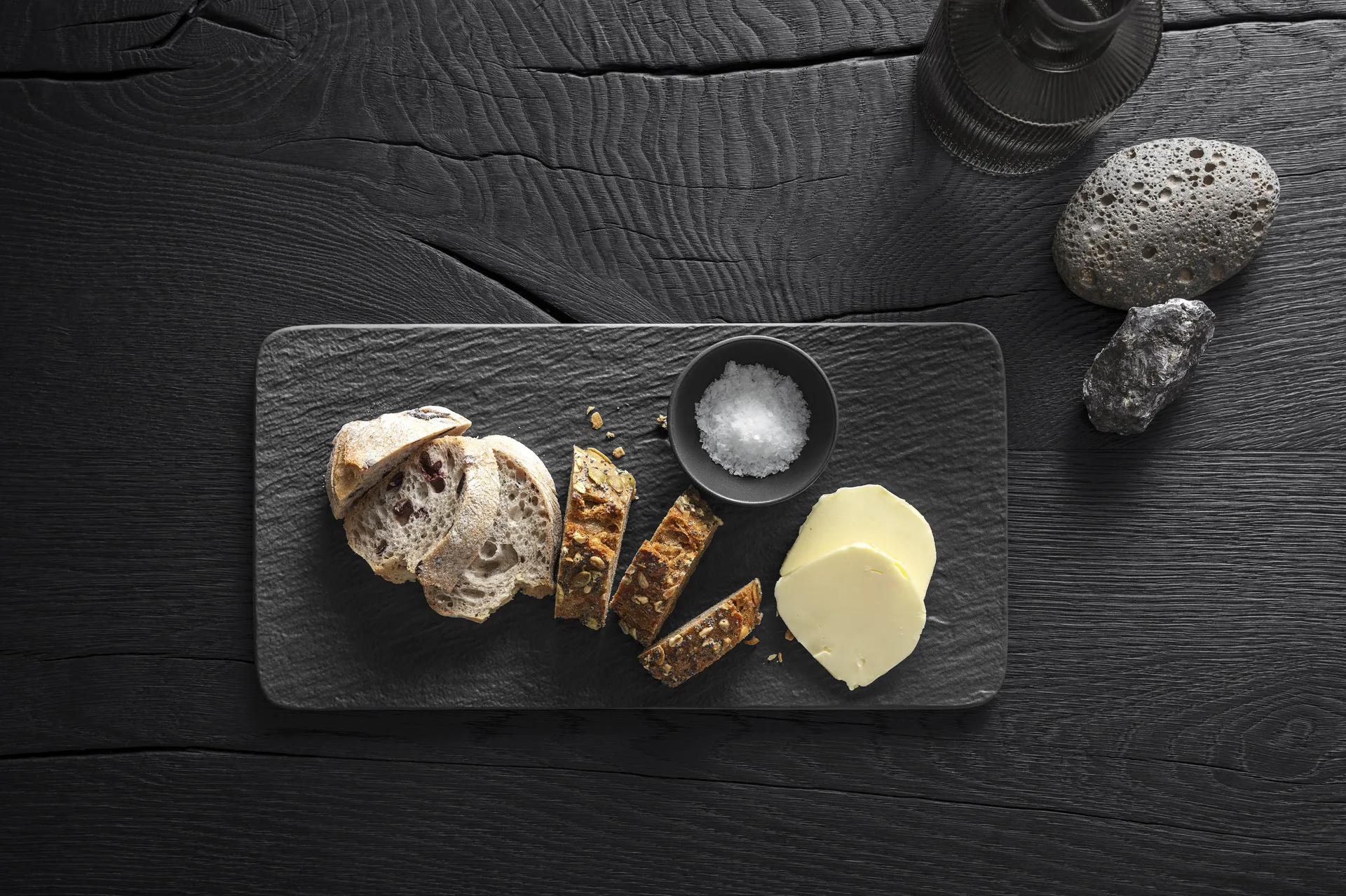 Manufacture Rock πιάτο σερβιρίσματος 18x35 cm, Μαύρο Villeroy & Boch